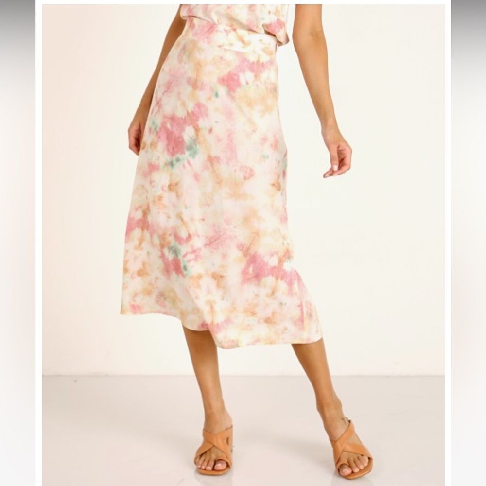 Auguste the label Lumi tie dye pastel midi skirt